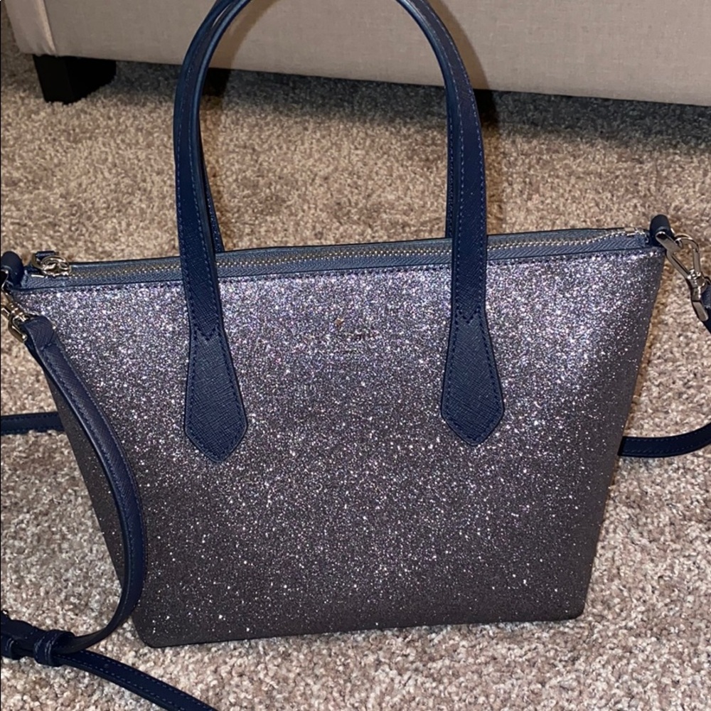 Purse sparkly blue new condition